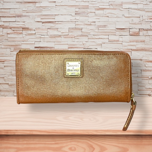 Dooney & Bourke Saffiano Leather Large Zip Around Wallet